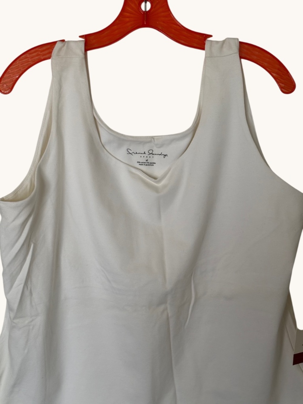 White French Launder Scoop Neck XL Tank Top - NWT - Picture 2 of 8
